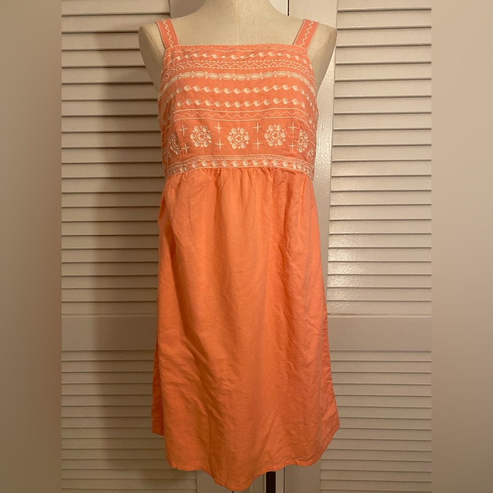 LOFT Coral Sleeveless Square Neck Sundress- Size M